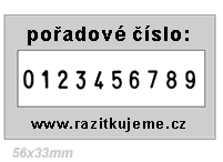 Číslovací razítko E-9510PL - 10 čísel + text